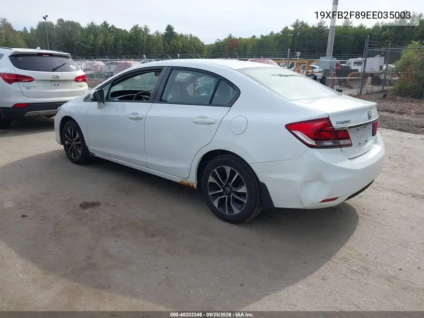 2014 HONDA CIVIC VIN 19XFB2F89EE035003 — фото 3