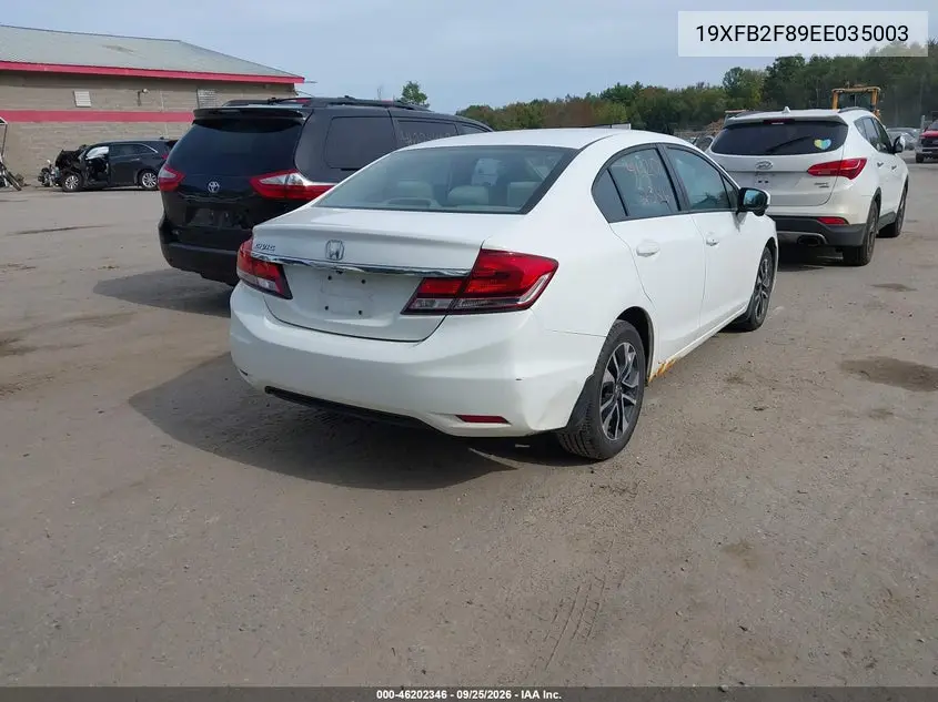 2014 HONDA CIVIC VIN 19XFB2F89EE035003 — фото 4