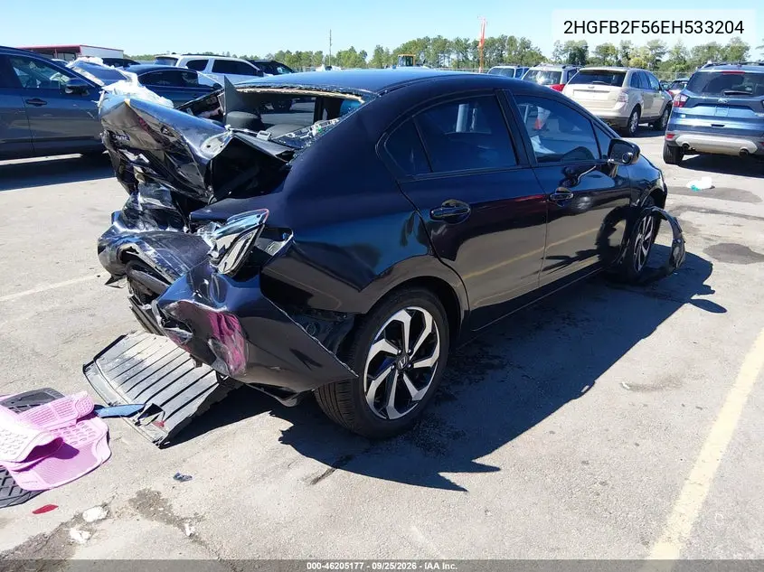 2014 HONDA CIVIC VIN 2HGFB2F56EH533204 — фото 4