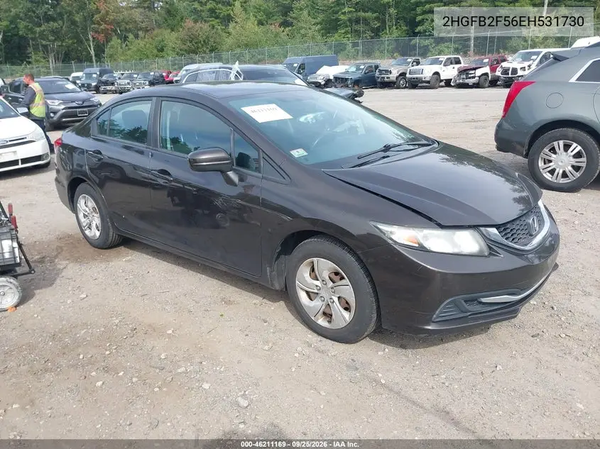 HONDA CIVIC 2014, VIN 2HGFB2F56EH531730