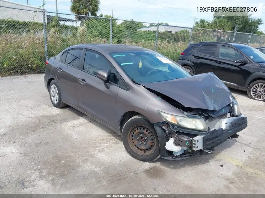 2014 HONDA CIVIC VIN 19XFB2F5XEE027806 — фото 4