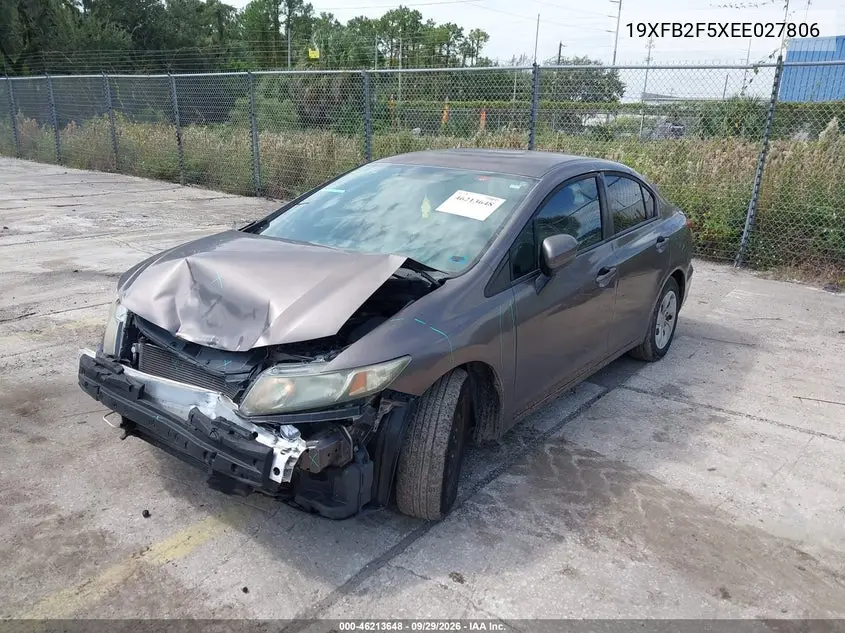 2014 HONDA CIVIC VIN 19XFB2F5XEE027806 — фото 5