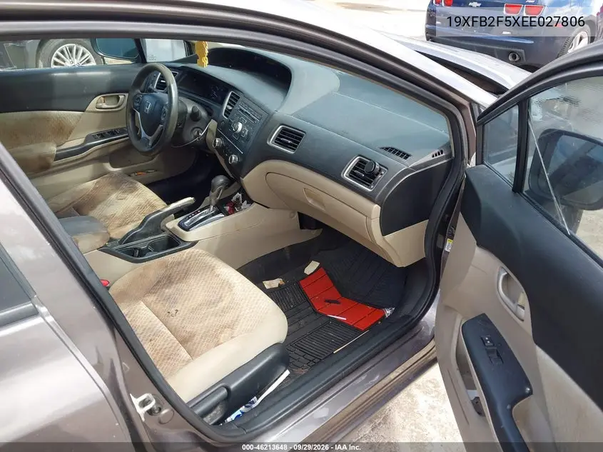 2014 HONDA CIVIC VIN 19XFB2F5XEE027806 — фото 3