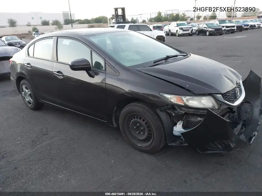 HONDA CIVIC 2014, VIN 2HGFB2F5XEH523890