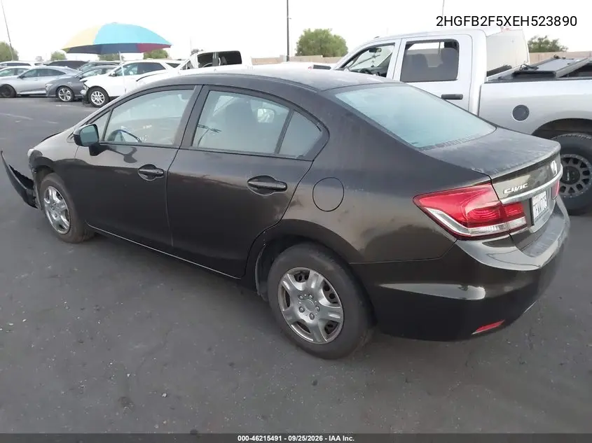 2014 HONDA CIVIC VIN 2HGFB2F5XEH523890 — фото 3