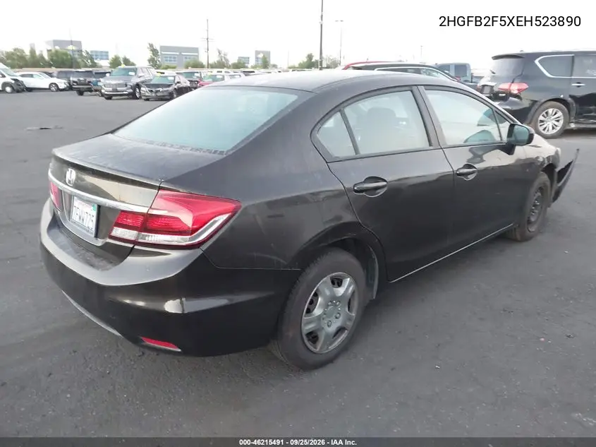 2014 HONDA CIVIC VIN 2HGFB2F5XEH523890 — фото 4