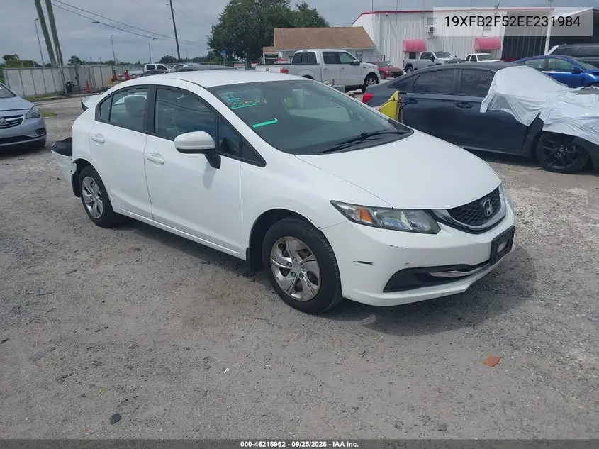 HONDA CIVIC 2014, VIN 19XFB2F52EE231984