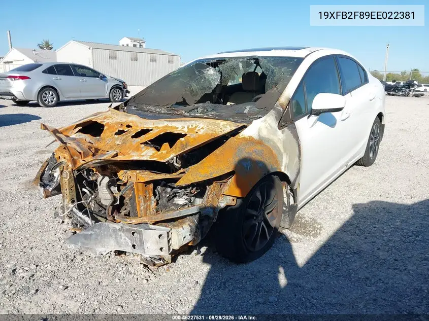 2014 HONDA CIVIC VIN 19XFB2F89EE022381 — фото 2