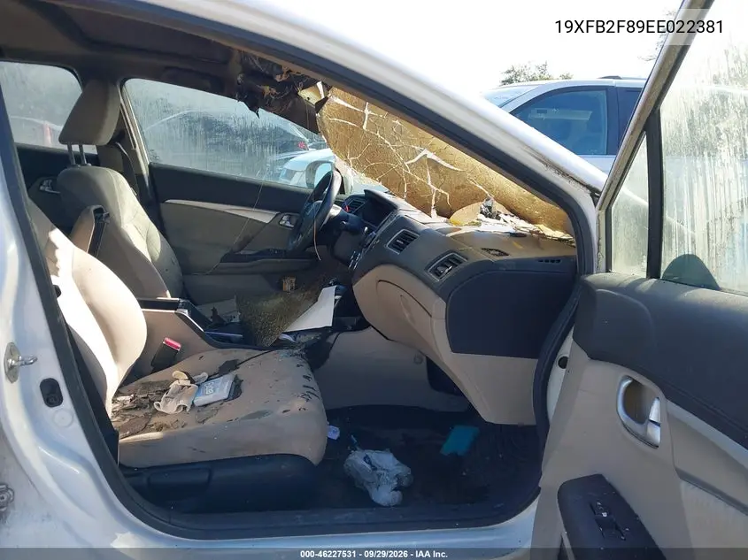 2014 HONDA CIVIC VIN 19XFB2F89EE022381 — фото 5