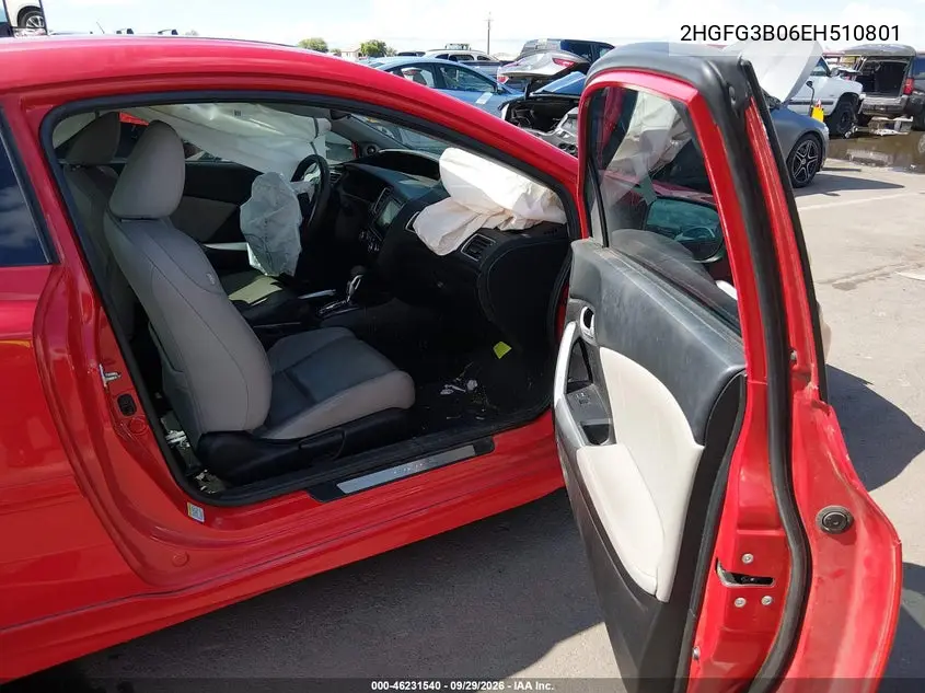 2014 HONDA CIVIC VIN 2HGFG3B06EH510801 — фото 5