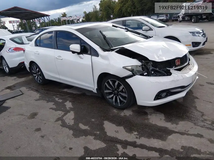 HONDA CIVIC 2014, VIN 19XFB2F92EE219319