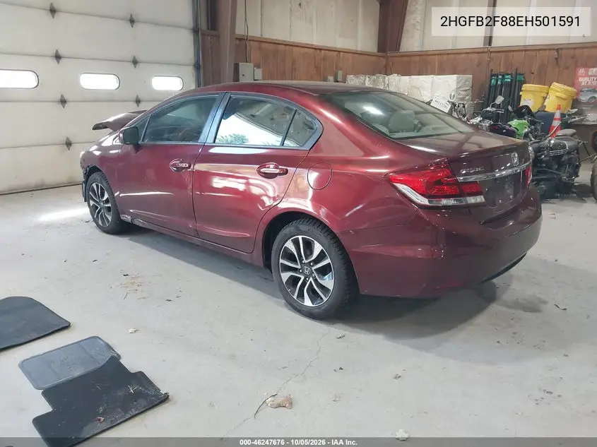 2014 HONDA CIVIC VIN 2HGFB2F88EH501591 — фото 3