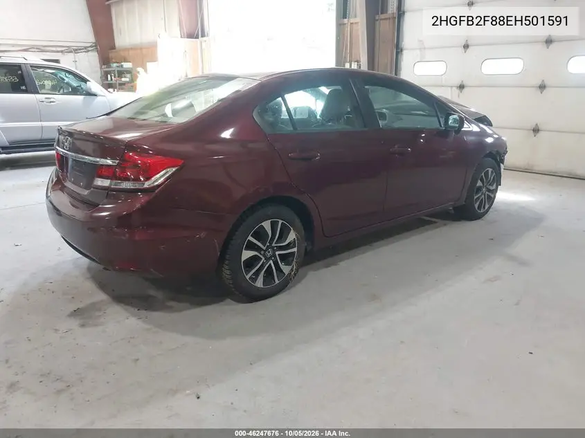 2014 HONDA CIVIC VIN 2HGFB2F88EH501591 — фото 4