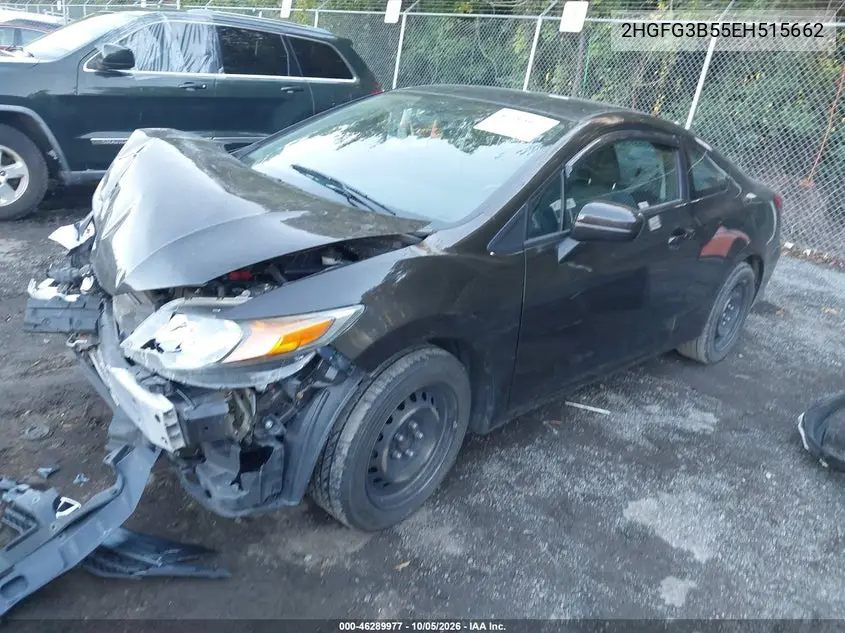 2014 HONDA CIVIC VIN 2HGFG3B55EH515662 — фото 2