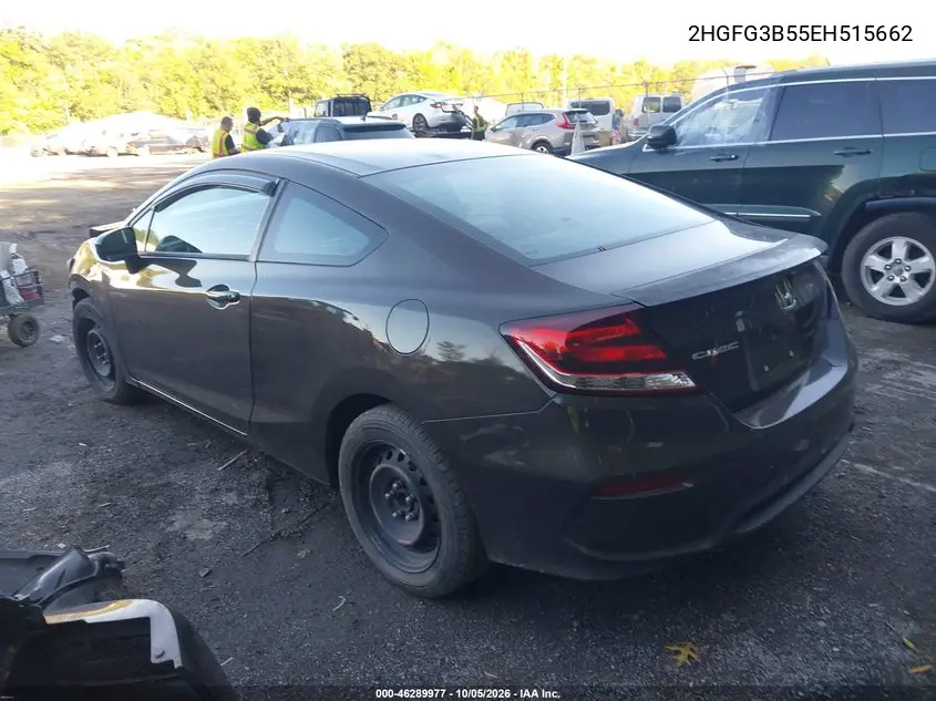 2014 HONDA CIVIC VIN 2HGFG3B55EH515662 — фото 3