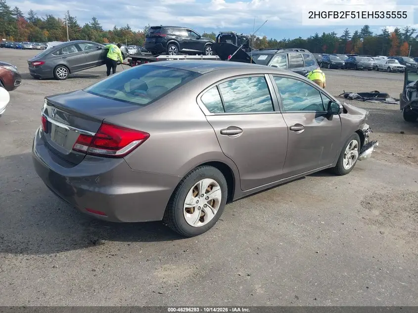 2014 HONDA CIVIC VIN 2HGFB2F51EH535555 — фото 4