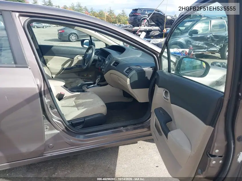 2014 HONDA CIVIC VIN 2HGFB2F51EH535555 — фото 5