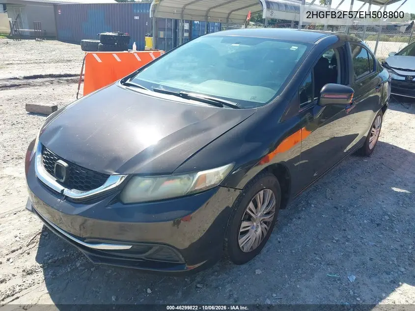2014 HONDA CIVIC VIN 2HGFB2F57EH508800 — фото 2