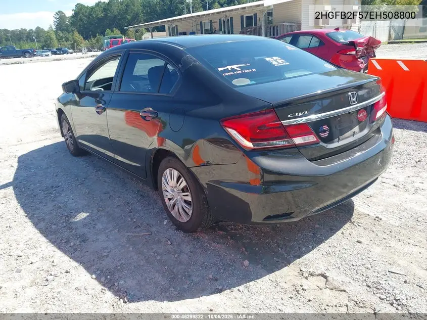 2014 HONDA CIVIC VIN 2HGFB2F57EH508800 — фото 3