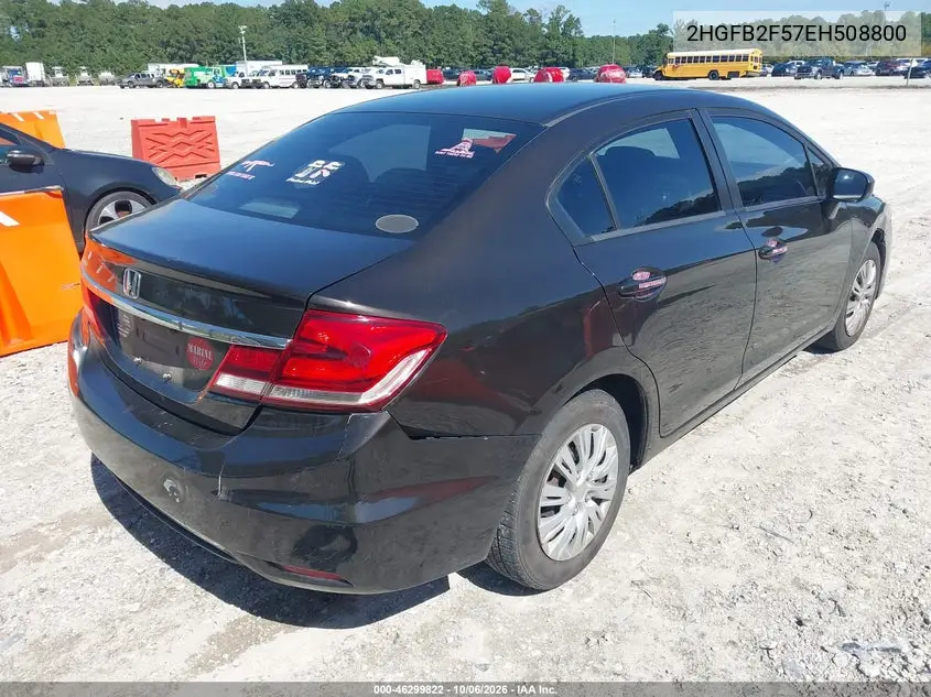2014 HONDA CIVIC VIN 2HGFB2F57EH508800 — фото 4