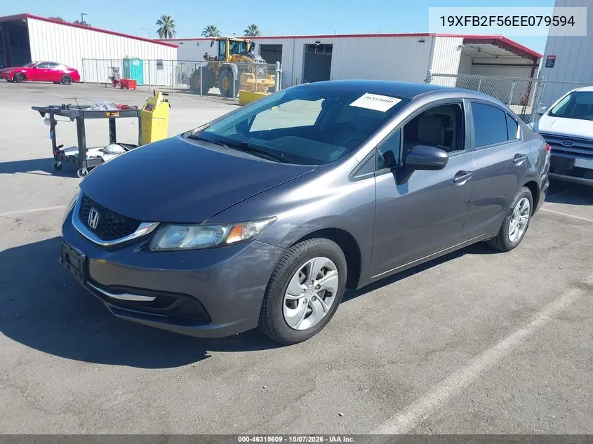 2014 HONDA CIVIC VIN 19XFB2F56EE079594 — фото 2