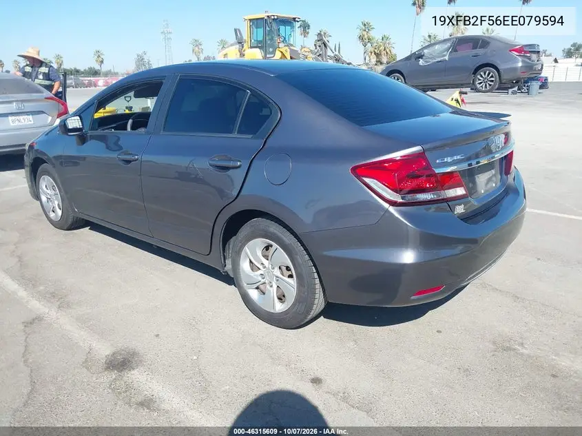 2014 HONDA CIVIC VIN 19XFB2F56EE079594 — фото 3
