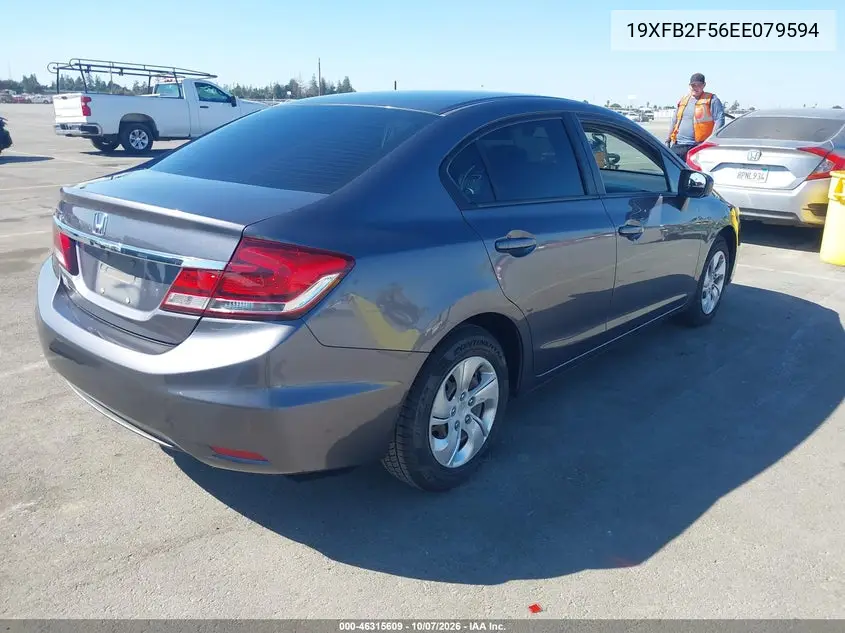 2014 HONDA CIVIC VIN 19XFB2F56EE079594 — фото 4
