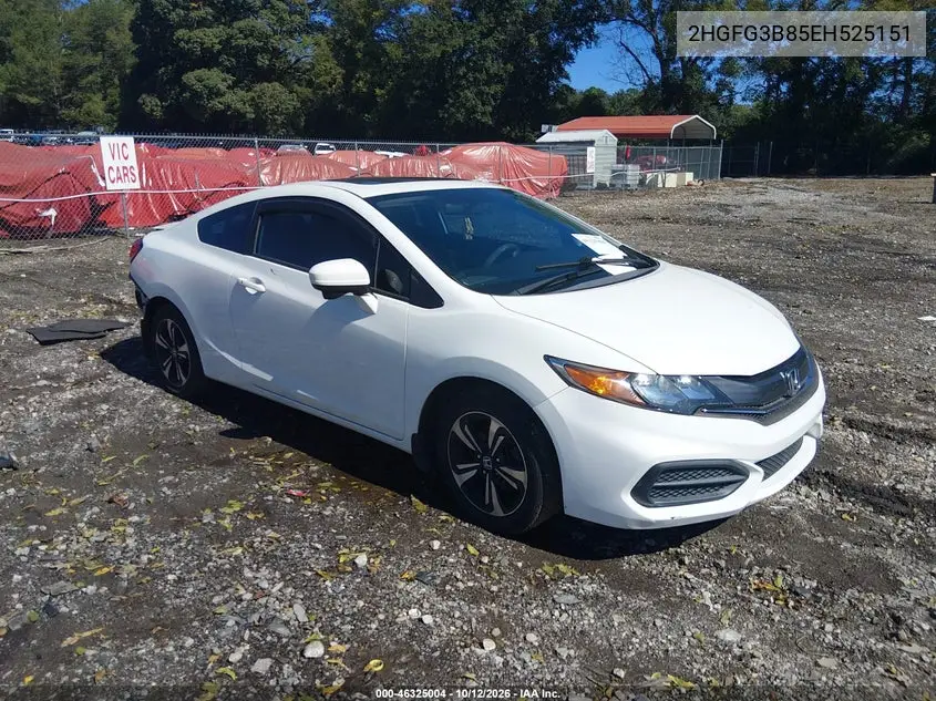 HONDA CIVIC 2014, VIN 2HGFG3B85EH525151