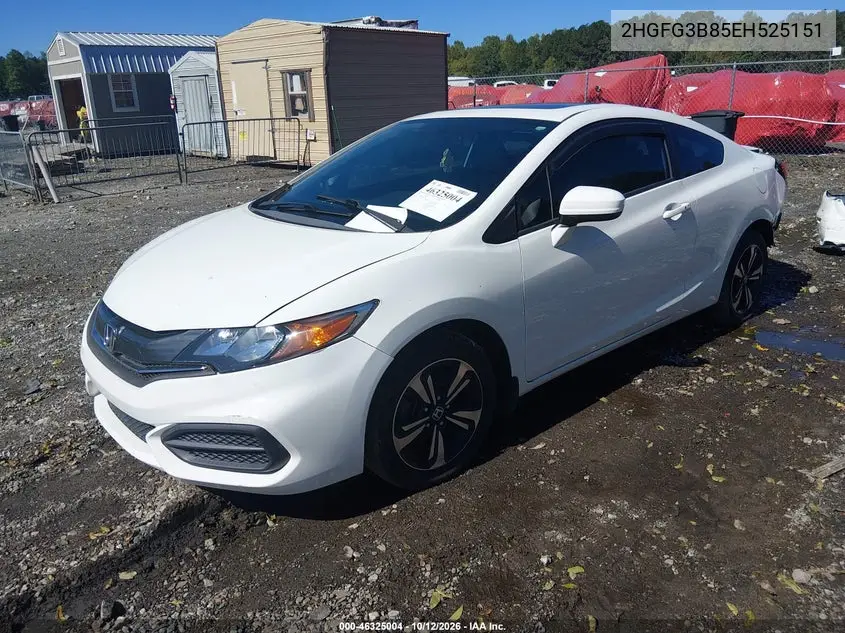 2014 HONDA CIVIC VIN 2HGFG3B85EH525151 — фото 2