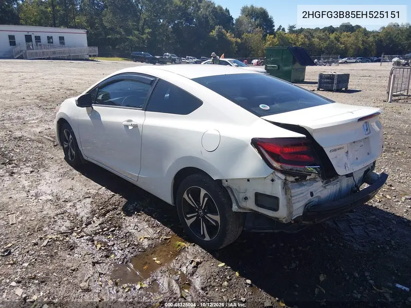2014 HONDA CIVIC VIN 2HGFG3B85EH525151 — фото 3