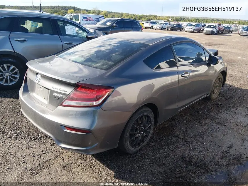 2014 HONDA CIVIC VIN 2HGFG3B56EH519137 — фото 4