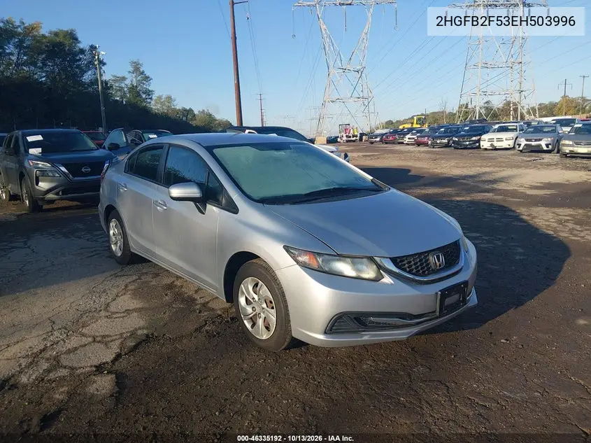 HONDA CIVIC 2014, VIN 2HGFB2F53EH503996