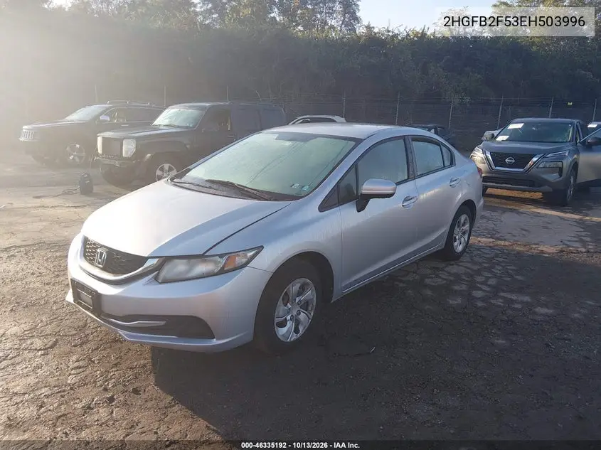 2014 HONDA CIVIC VIN 2HGFB2F53EH503996 — фото 2