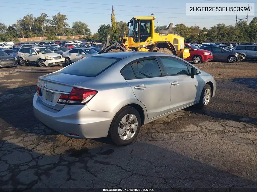 2014 HONDA CIVIC VIN 2HGFB2F53EH503996 — фото 4