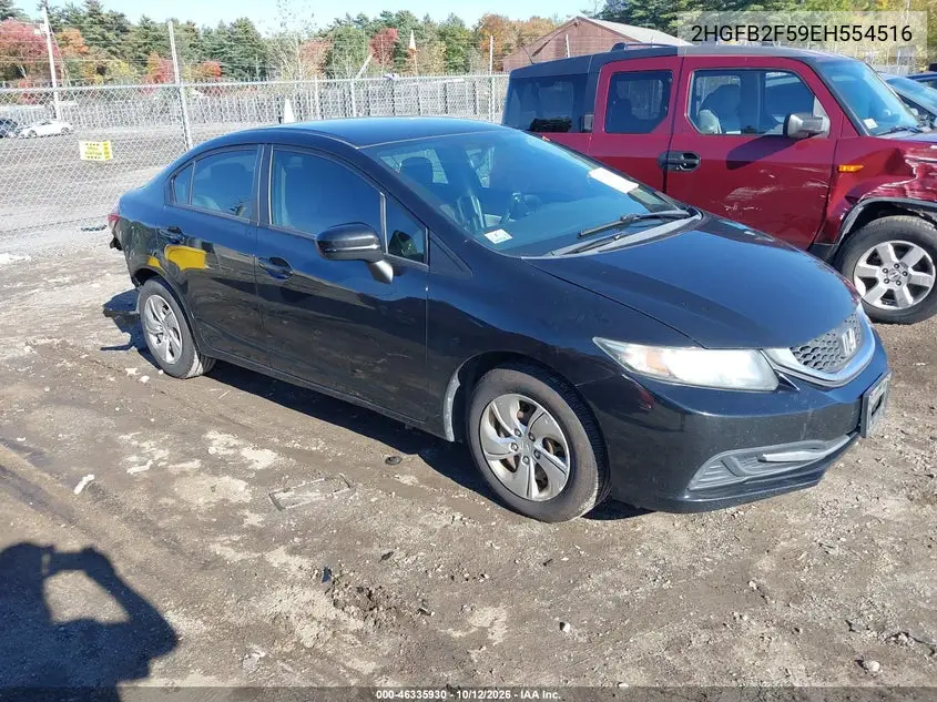 HONDA CIVIC 2014, VIN 2HGFB2F59EH554516