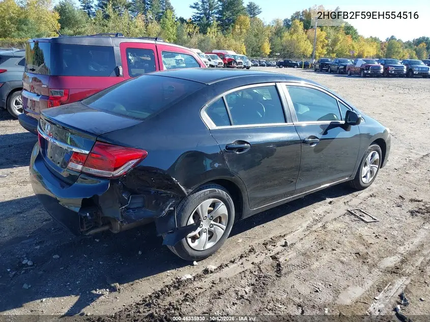 2014 HONDA CIVIC VIN 2HGFB2F59EH554516 — фото 4