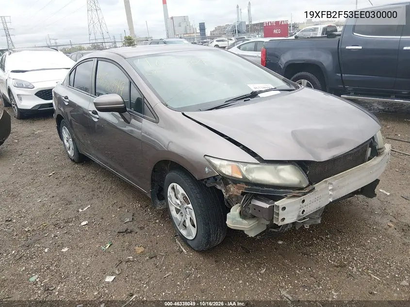 HONDA CIVIC 2014, VIN 19XFB2F53EE030000