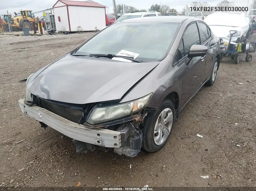 2014 HONDA CIVIC VIN 19XFB2F53EE030000 — фото 2
