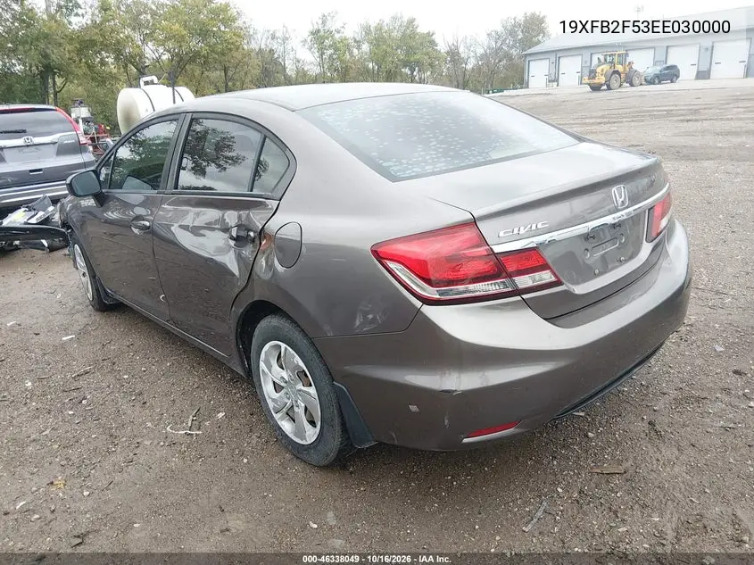 2014 HONDA CIVIC VIN 19XFB2F53EE030000 — фото 3