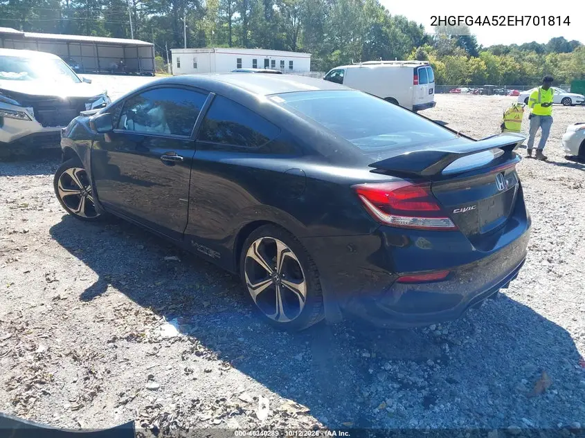 2014 HONDA CIVIC VIN 2HGFG4A52EH701814 — фото 3