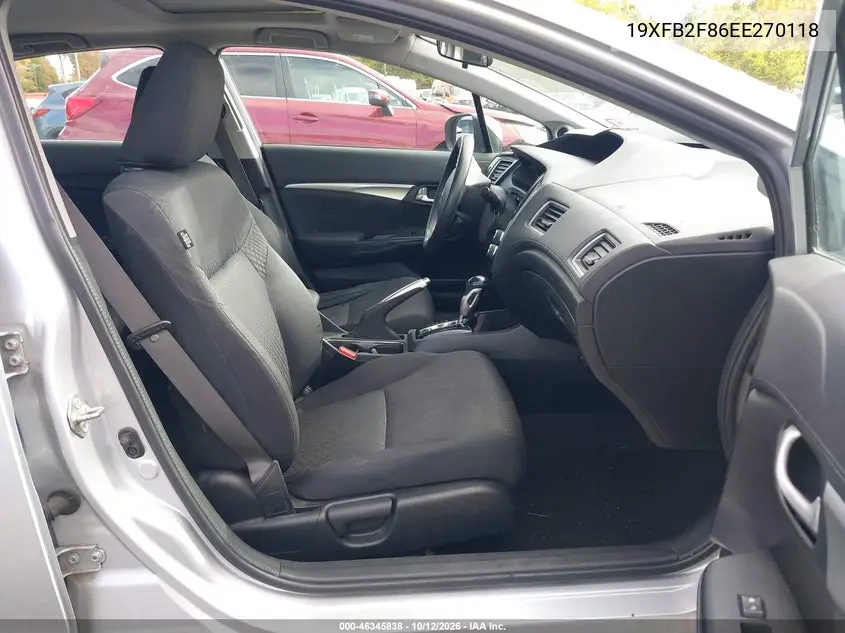 2014 HONDA CIVIC VIN 19XFB2F86EE270118 — фото 5