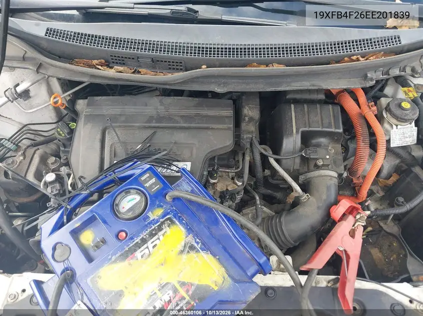 2014 HONDA CIVIC VIN 19XFB4F26EE201839 — фото 10