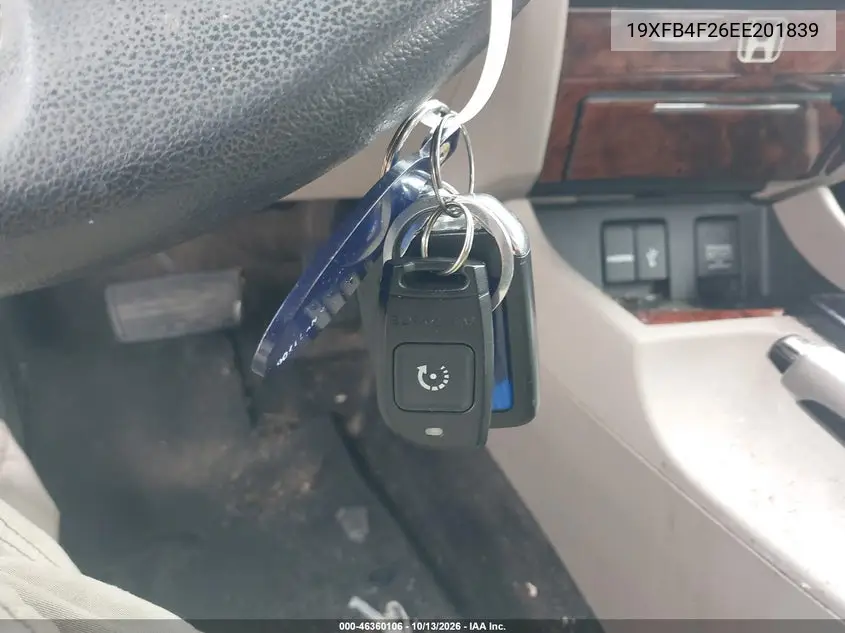 2014 HONDA CIVIC VIN 19XFB4F26EE201839 — фото 11