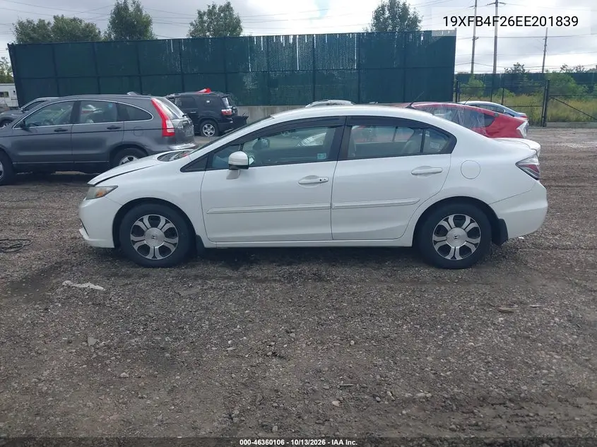 2014 HONDA CIVIC VIN 19XFB4F26EE201839 — фото 14
