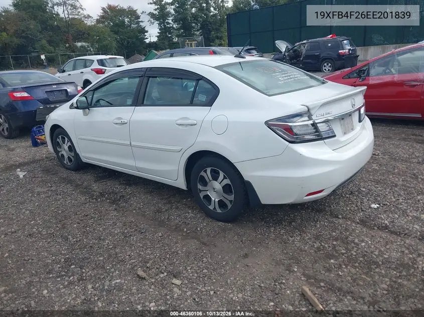 2014 HONDA CIVIC VIN 19XFB4F26EE201839 — фото 3