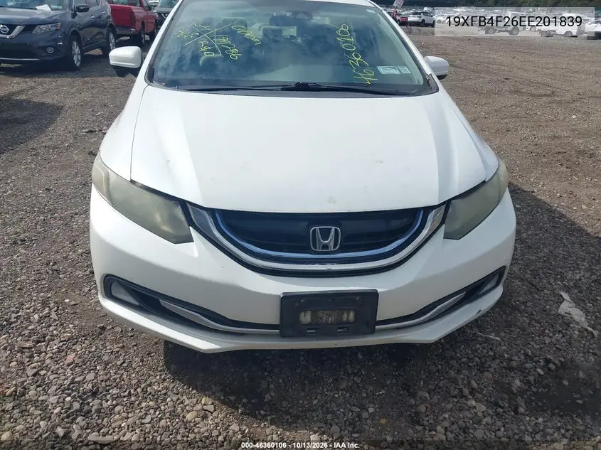 2014 HONDA CIVIC VIN 19XFB4F26EE201839 — фото 6