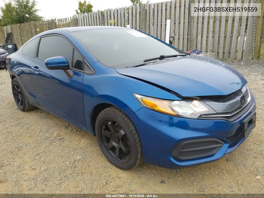 HONDA CIVIC 2014, VIN 2HGFG3B5XEH519559