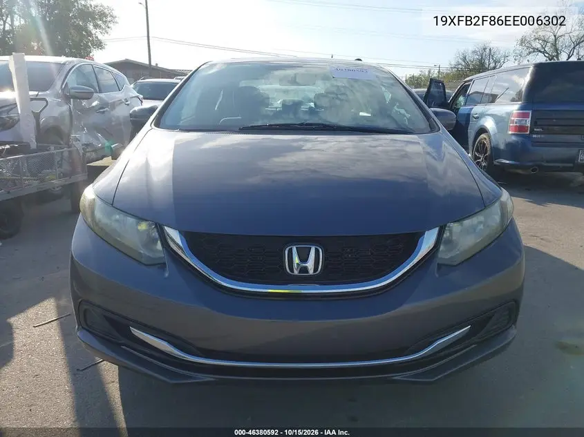 2014 HONDA CIVIC VIN 19XFB2F86EE006302 — фото 3