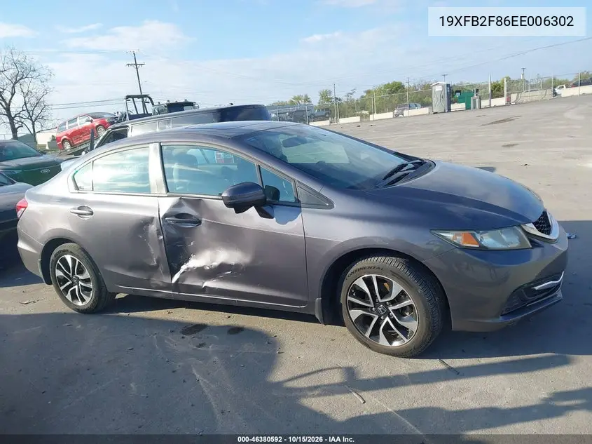 2014 HONDA CIVIC VIN 19XFB2F86EE006302 — фото 4