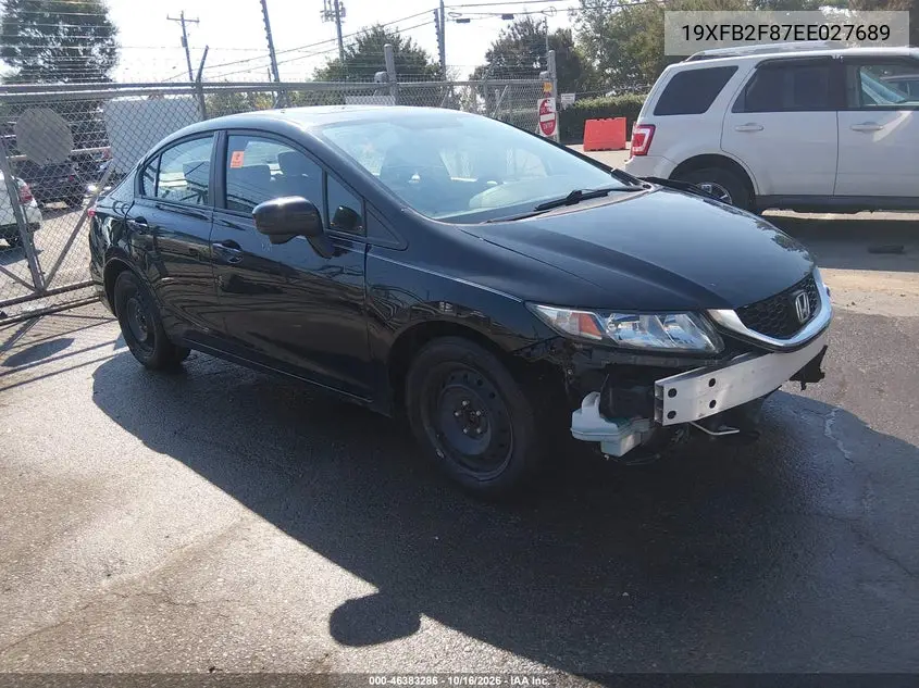 HONDA CIVIC 2014, VIN 19XFB2F87EE027689